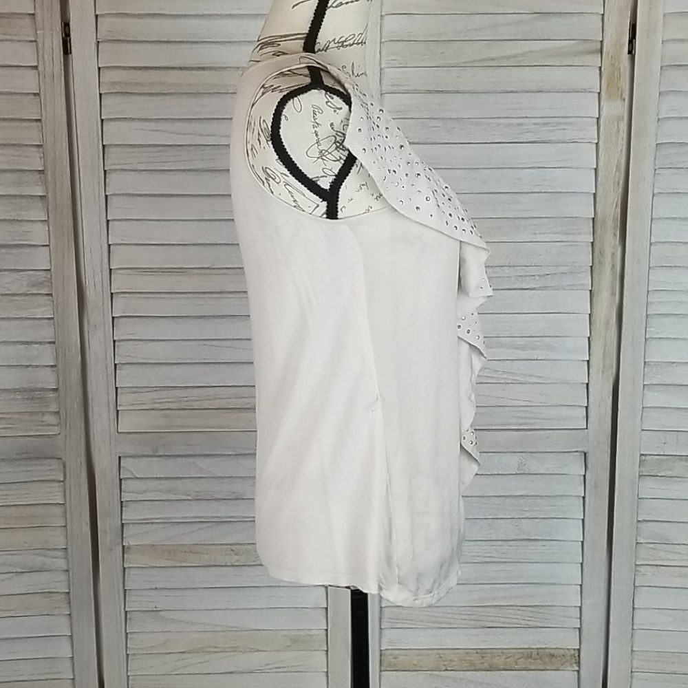Metallic Studded Armani Exchange Sleeveless Blouse, S/P - Picture 4 of 8